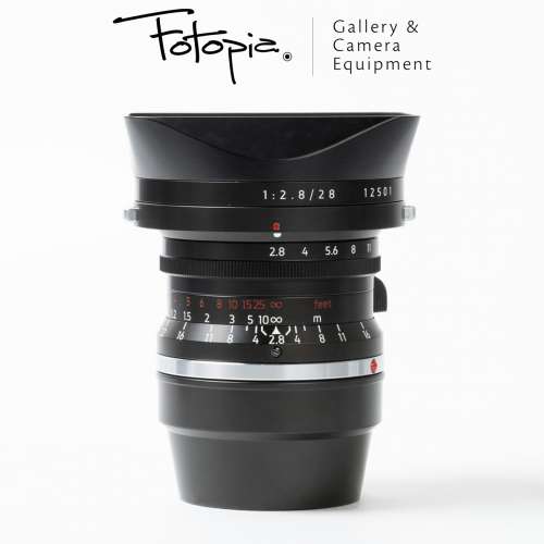 || Light Lens Lab 28mm F2.8 - 9 Elements / Brass / Black Paint with hood & UV ||