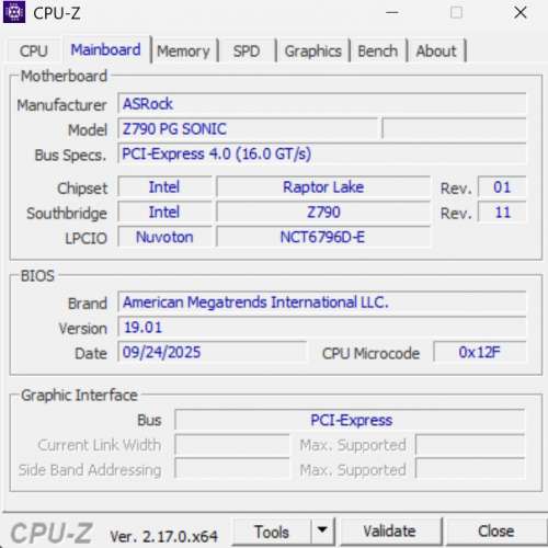 ASRock Z790 PG SONIC, 支援第 14 代、13 代和12 代 Intel, 有保養,有 M.2 Key E ...