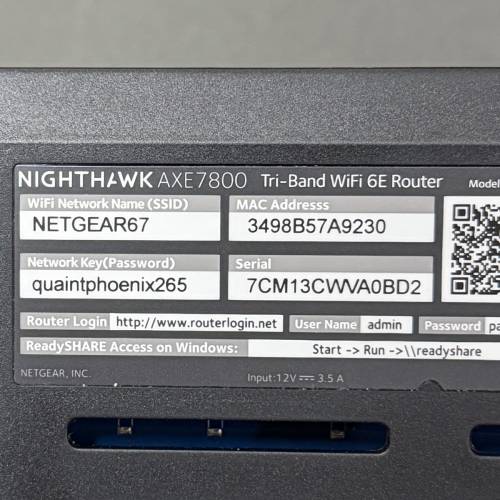 Netgear RAXE300 AXE7800 三頻 WiFi 6E Router 支援 2500M光纖寬頻 及6Ghz WiFi