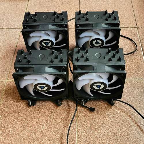 99%新大型10熱管散熱器及機箱AVC RGB燈效風扇