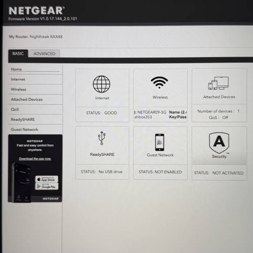 Netgear RAX48 AX5300 雙頻 WiFi 6 Router 支援 1000M光纖寬頻 及2.4/5Ghz WiFi