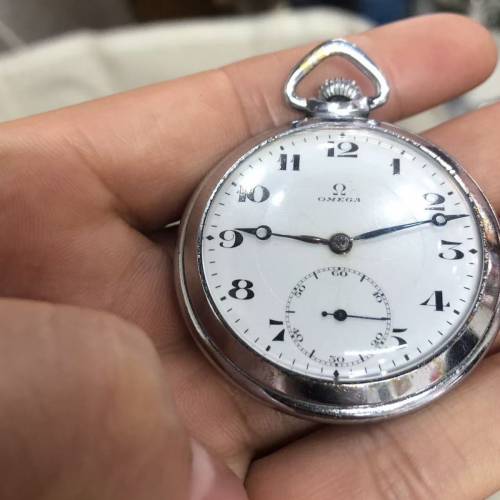 🌈🌈古董Omega(歐米茄)手動機械懷錶