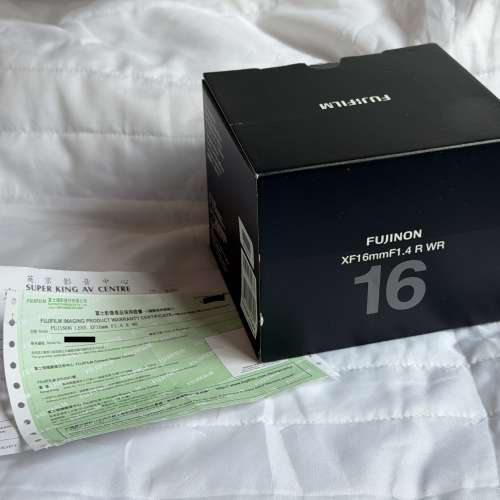 Fujifilm XF16mm F1.4 R WR 行貨 齊盒證 + 原裝方Hood