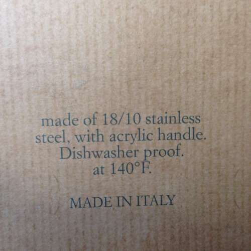 CLASSIC 18/10 Stainless Steel Flatware Spoon 4pc Set Made in Italy NEW 全新 ...