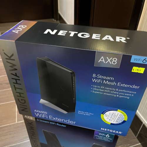 NETGEAR Nighthawk AX8 WiFi 6 Extender 99.9% new. 歡迎驗屍官。