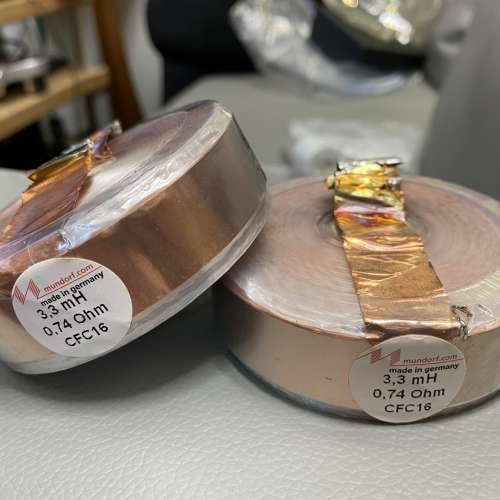 95% NEW 德國 Mundorf Coil 銅箔電感 3,3 mH 0,74 Ohm