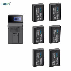 HQIX 6 Pcs BP-SCL1 Batteries With LCD Display USB Charger