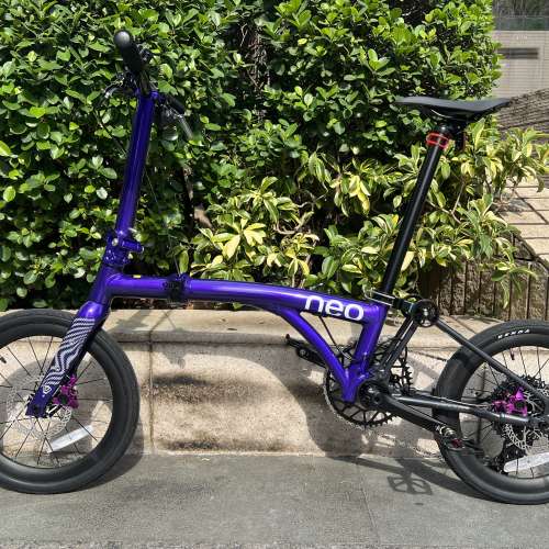 (紫色 電變 12速 40T飛輪) 2025最新款JAVA NEO 電變12速 紫色碟剎349鋁合金折叠車（...