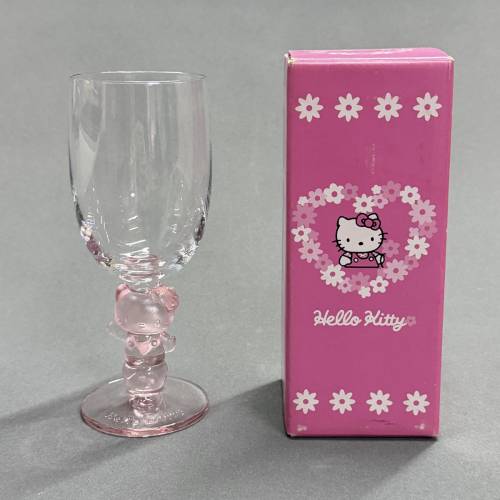 全新絕版 Hello Kitty 玻璃酒杯 約18mm 高 Sanrio Co 1993年出品 日本製造