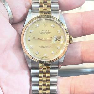 ROLEX 16233 金鋼 水泡大石字 20格 $53800