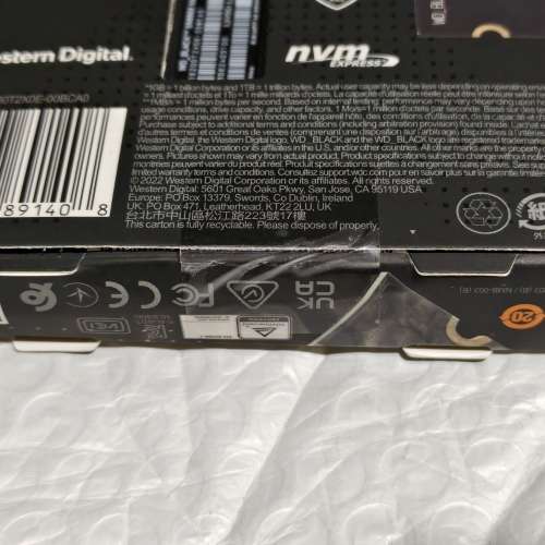 WD Black SN850X 2TB NVMe Gen4 SSD