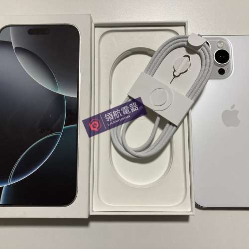 全新	iPhone 16 pro 256gb 一年蘋果保養 white eSim + 1實體sim	what app 6497 6645