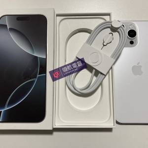 全新	iPhone 16 pro 256gb 一年蘋果保養 white eSim + 1實體sim	what app 6497 6645