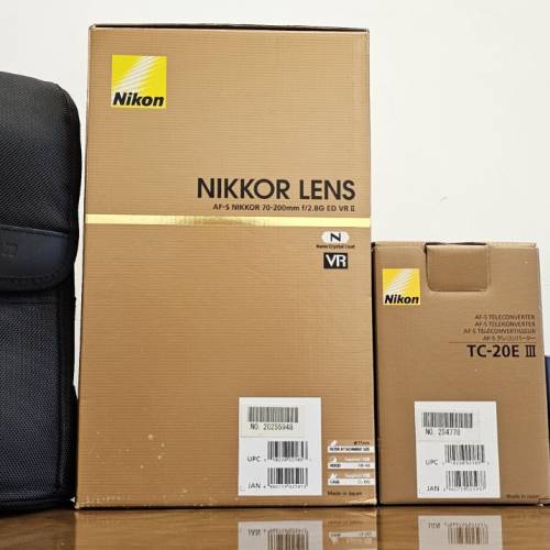 已售 Nikon AF-S 70-200mm f/2.8G ED VR II 送 TC-20E III 及 B+W Filter