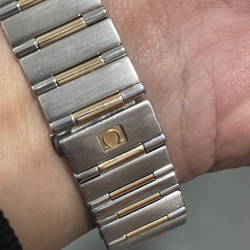 Omega Constellation 1301.60.00 18K玫瑰金鋼款式 原裝啡色鑽石字面35mm 自動機芯 ...