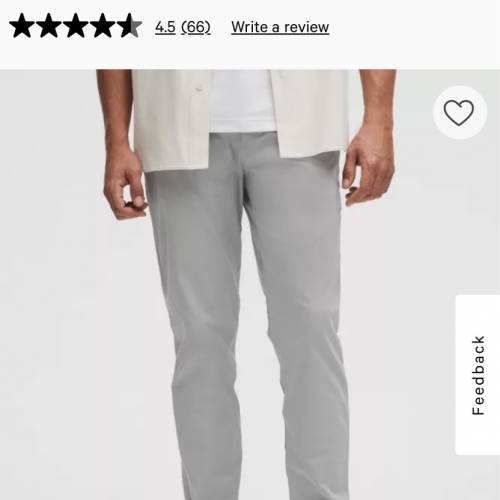 Lululemon ABC Slim-Fit 5 Pocket Pant 32W x 32L Warpstreme 返工褲｜修身｜西褲