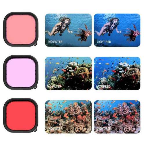 Diving Waterproof Case Combo With Pink Filter - For Full Scene 全景潛水防水殼...