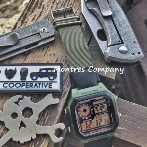 Montres Company 香港註冊公司(32年老店) 卡西歐 CASIO 世界地圖 十年電池壽命 AE-...