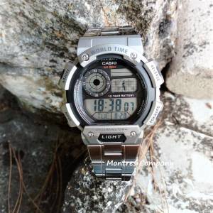 Montres Company 香港註冊公司(32年老店) 卡西歐 CASIO 世界地圖 十年電池壽命 AE-...