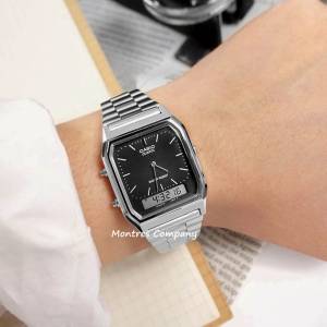 Montres Company 香港註冊公司(32年老店) 卡西歐 CASIO 不鏽鋼錶帶 細錶徑 AQ-230A-...