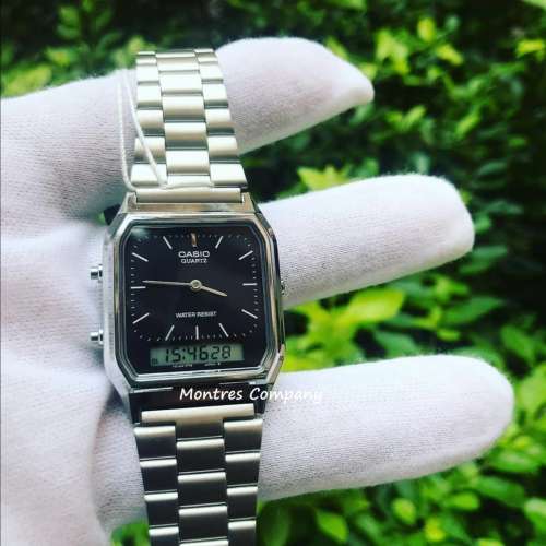 Montres Company 香港註冊公司(32年老店) 卡西歐 CASIO 不鏽鋼錶帶 細錶徑 AQ-230A-...