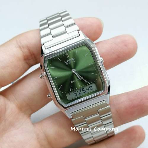 Montres Company 香港註冊公司 (32年老店) 卡西歐 CASIO 不鏽鋼錶帶 不鏽鋼 AQ-230...