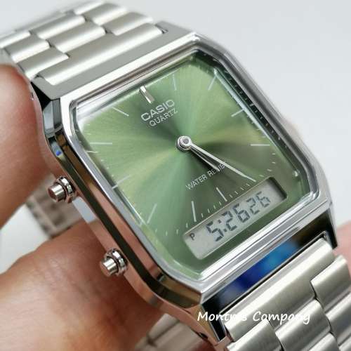 Montres Company 香港註冊公司 (32年老店) 卡西歐 CASIO 不鏽鋼錶帶 不鏽鋼 AQ-230...