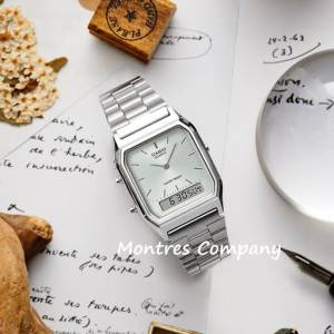 Montres Company 香港註冊公司(32年老店) 卡西歐 CASIO 不鏽鋼錶帶 細錶徑 AQ-230A...