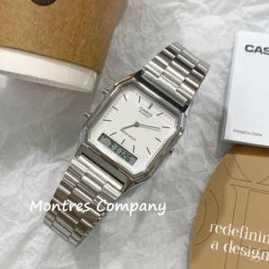 Montres Company 香港註冊公司(32年老店) 卡西歐 CASIO 不鏽鋼錶帶 AQ230 AQ-230A-7...