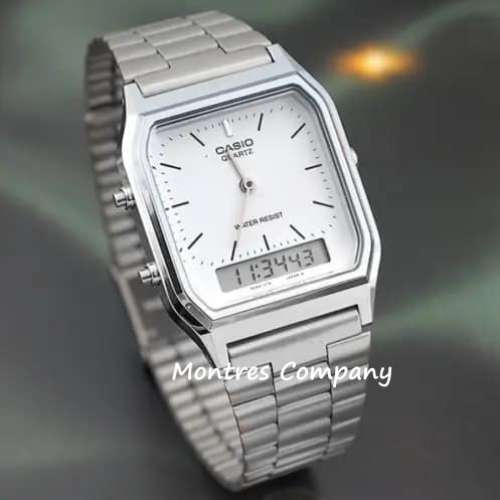 Montres Company 香港註冊公司(32年老店) 卡西歐 CASIO 不鏽鋼錶帶 細錶徑 Q-230A-7...