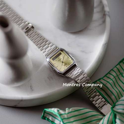 Montres Company 香港註冊公司(32年老店) 卡西歐 CASIO 不鏽鋼錶帶 AQ230 AQ-230A-9...