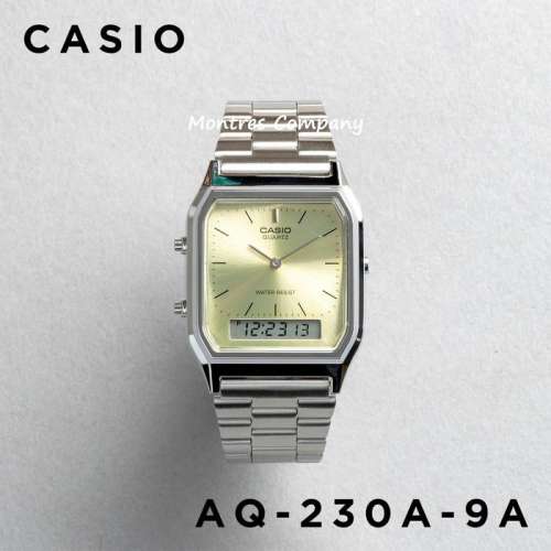 Montres Company 香港註冊公司(32年老店) 卡西歐 CASIO 不鏽鋼錶帶 AQ230 AQ-230A-9...