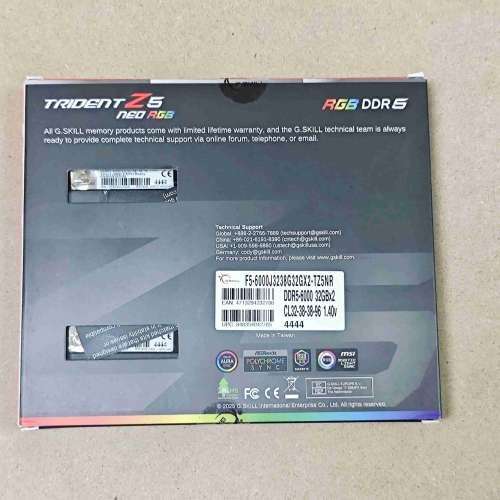 【美版原裝】G.SKILL Trident Z5 Neo RGB DDR5-6000 32GB(16Gx2) 記憶體套裝 全新未拆