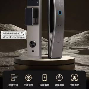 【 香港/電子鎖安裝】歐鉑睿豐 人臉識別智能鎖家用防盜門密碼指紋鎖掌靜脈入戶門監...