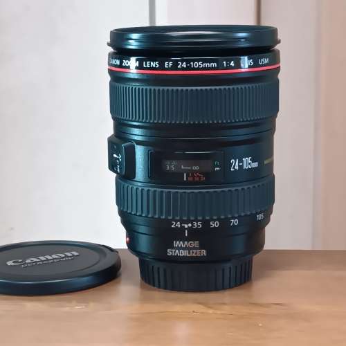 少有Full set極新淨 Canon EF 24mm-105mm f/4L, 鏡片清澈,保証沒有發霉或起霞。