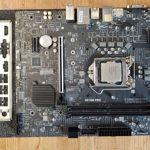 CPU & 主機板 - MSI H510M PRO + Intel Core i3-10100 有核顯