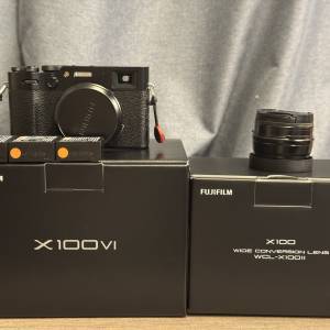 Fujifilm 富士 無反 相機 x100VI 黑色95% 新 + WCL-X100II