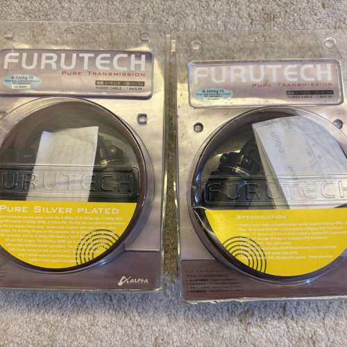 2x 原廠古河Furutech G-320Ag-18鍍銀英式電源線 (1.8m)