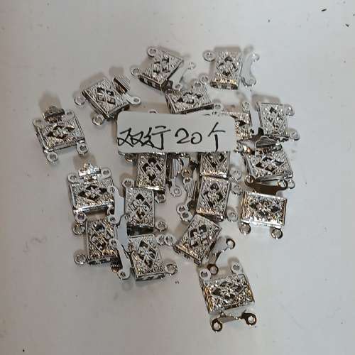 清理存貨平售， 一手 100個 兩行/三行 珠鏈扣，日本進口舊存貨，diy 配頸鏈用，全...