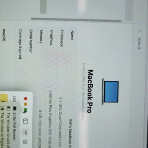 MacBook Pro 13-inch 2018 model