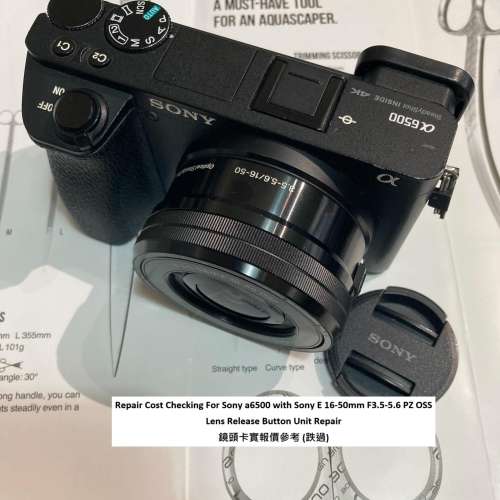Repair Cost Checking For Sony a6500 with Sony E 16-50mm F3.5-5.6 鏡頭卡實報價...