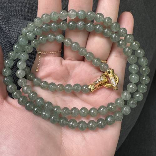 天然緬甸A貨冰種翡翠長珠串