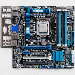 Asus socket 1155 P8Z77-M PRO mATX Motherboard with I/O Shield Only 不包括圖中CPU