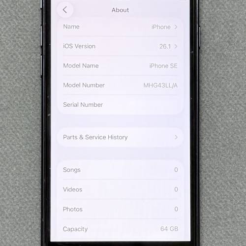 Apple iPhone SE2 (2nd Gen) 64GB 84% BH Black Color iOS26 (SE 第二代 84%BH  操...
