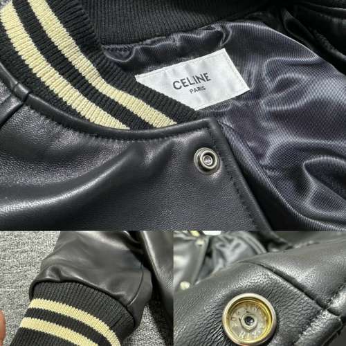 全新CELINE小牛皮棒球外套