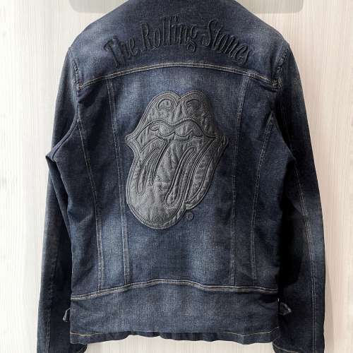 日本潮牌 JACKROSE  x The Rolling Stones 男装 Biker 牛仔褸 仿舊深藍色 Denim Ja...