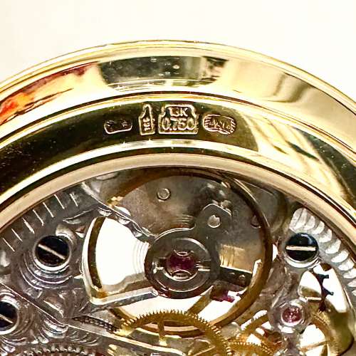 近全新 18K RG 實金 綺年華 ETERNA 1856 SKELETON 人手雕花打磨 藍鋼螺絲 透視機芯 ...