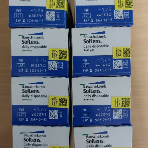 全新Bausch & Lomb 隱形眼鏡 －1.75度