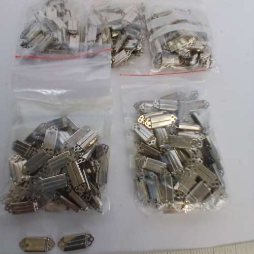 清理存貨平售， 一手 250個 1/2/3行 珠鏈扣,7x13mm, 日本進口舊存貨，diy 配頸鏈/手...