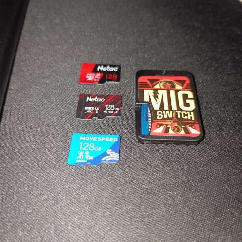 Nintendo MIG Switch 遊戲卡+ 128GB SD 卡 x3 +500 GB  資源 HDD